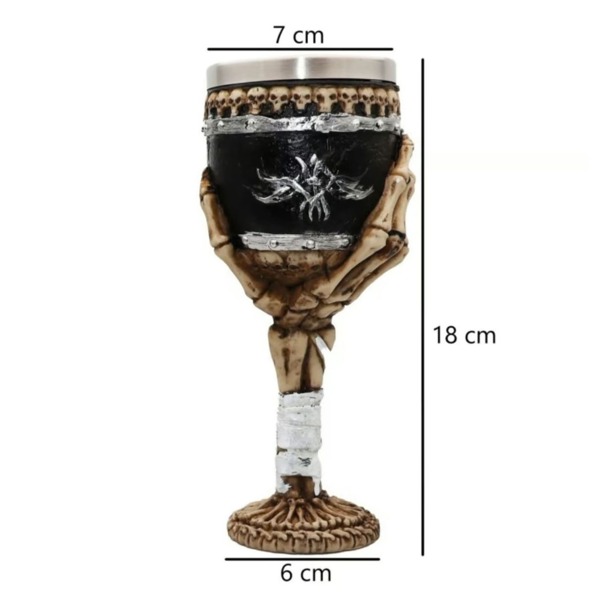GENERICO - Copa Calavera Mano Vikingo 350ml