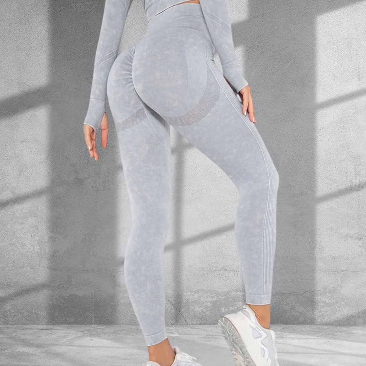 ENGELL - Leggins Deportivas Efecto Lavado Mujer