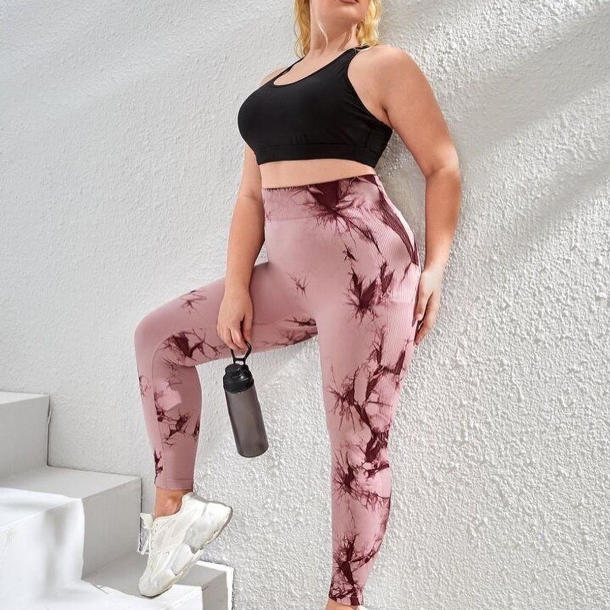 ENGELL - Leggins Deportivas Efecto Tie Dye Mujer