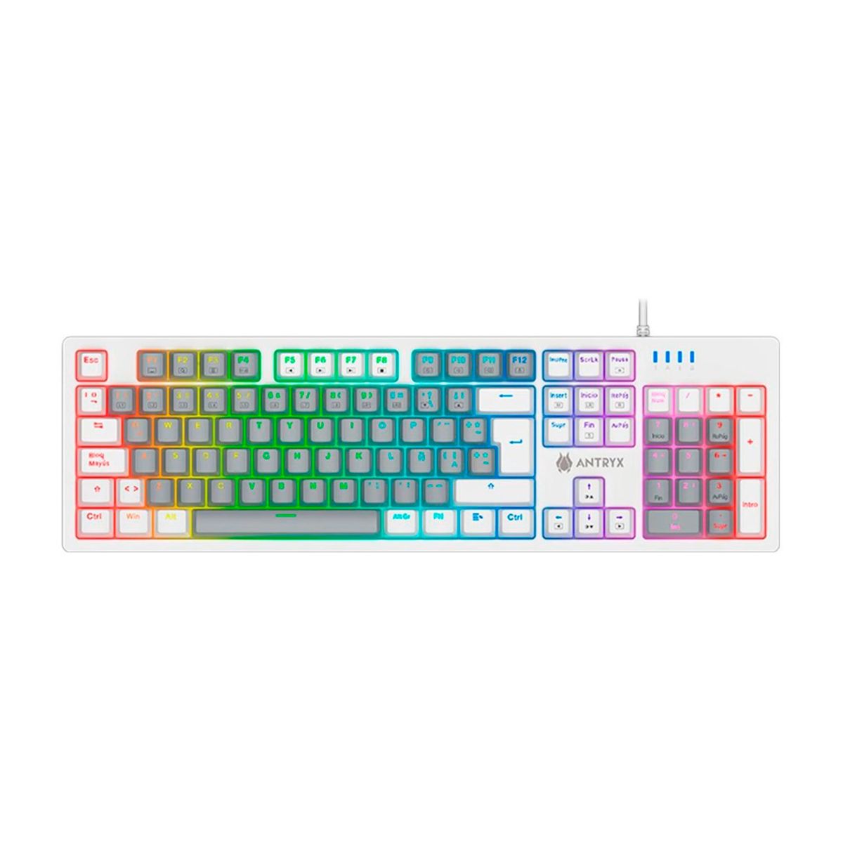 ANTRYX - TECLADO MECANICO ANTRYX MK860L AZUL SWITCH PN AMK-CS860LWGBL-SP