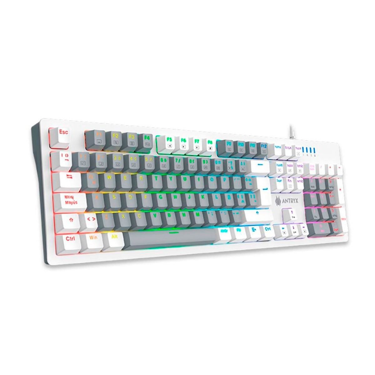 ANTRYX - TECLADO MECANICO ANTRYX MK860L AZUL SWITCH PN AMK-CS860LWGBL-SP