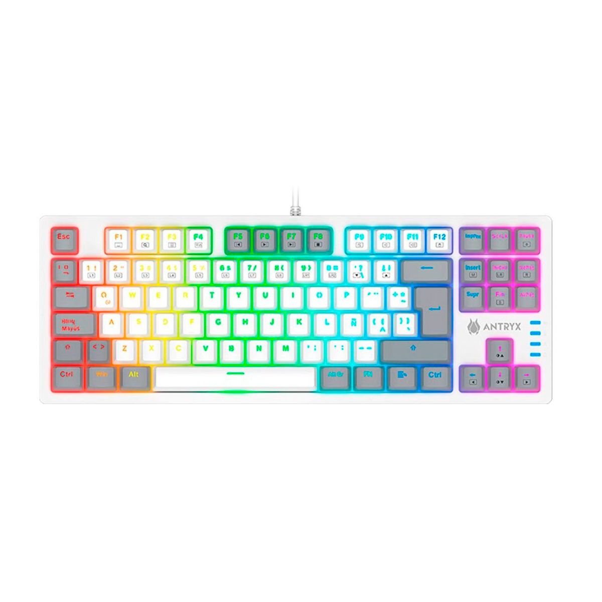 ANTRYX - TECLADO TKL ANTRYX MK840L BLANCO BLUE SWITCH PN AMK-CS840LWGBL-SP