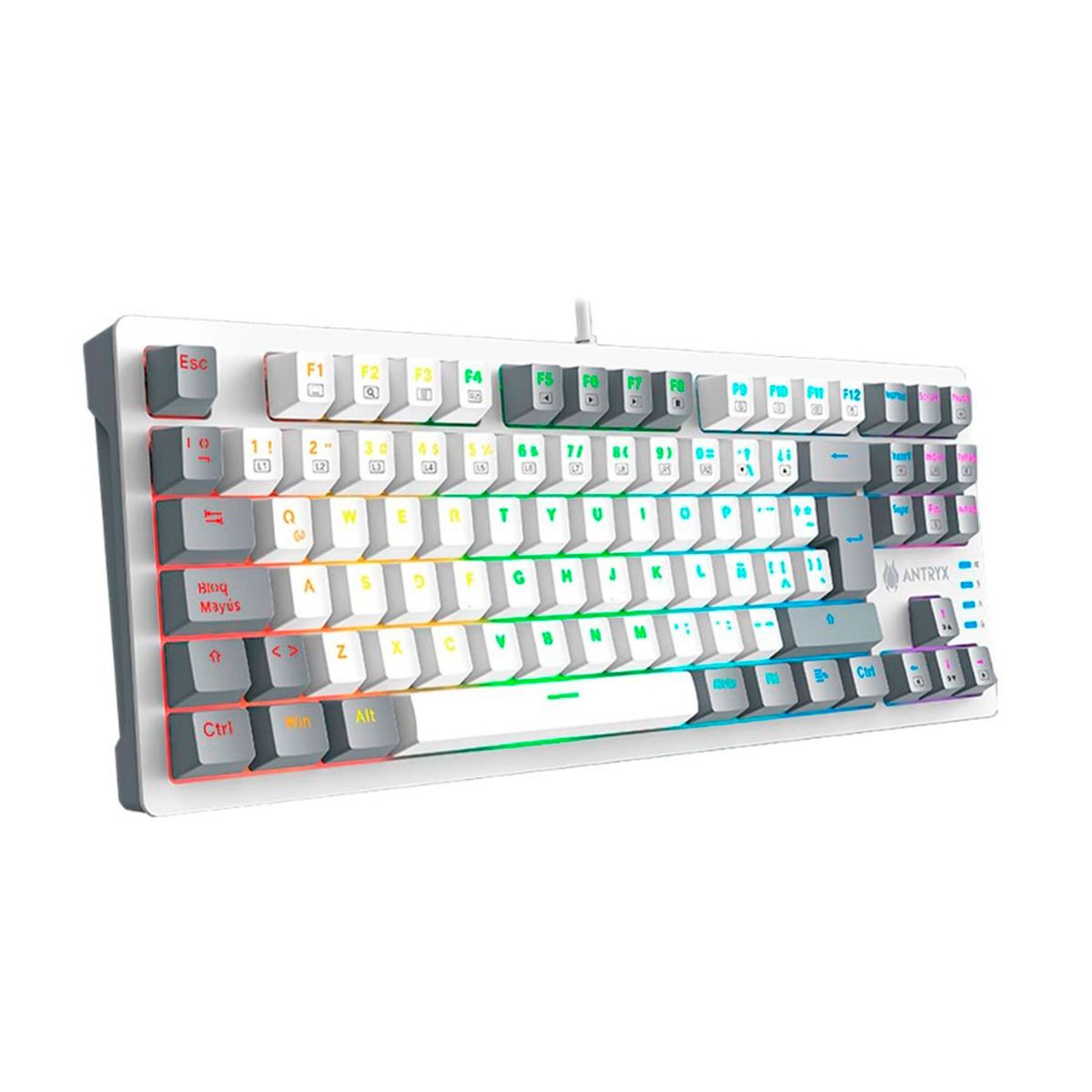 ANTRYX - TECLADO TKL ANTRYX MK840L BLANCO BLUE SWITCH PN AMK-CS840LWGBL-SP