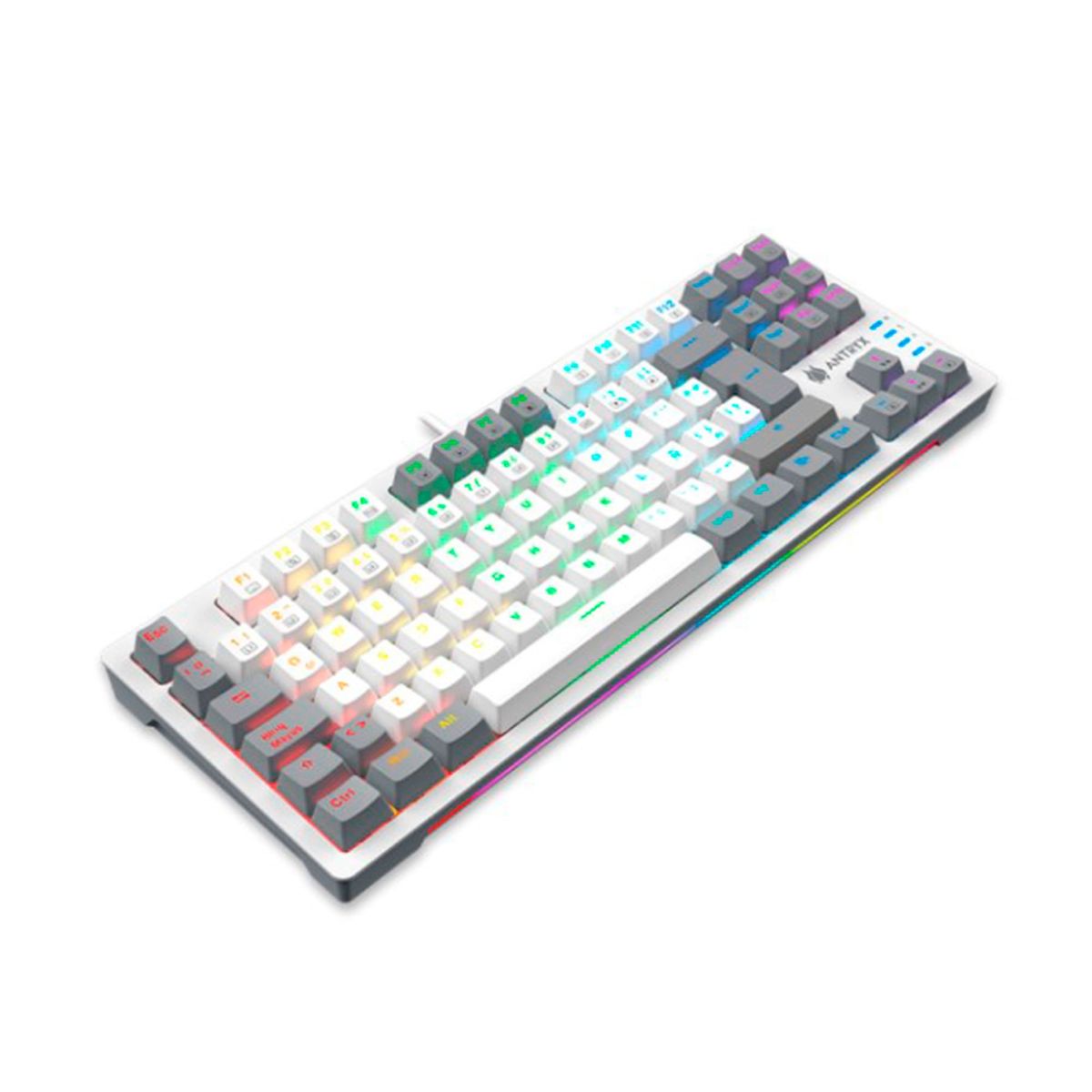 ANTRYX - TECLADO TKL ANTRYX MK840L BLANCO PURPLE SWITCH PN AMK-CS840LWGPU-SP