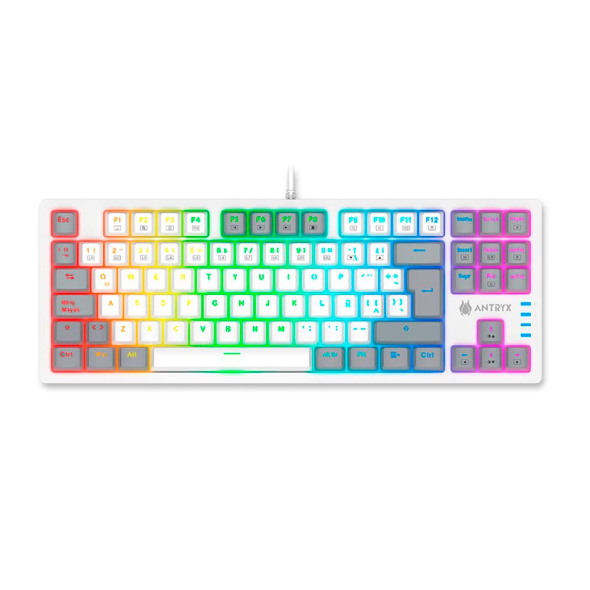 ANTRYX - TECLADO TKL ANTRYX MK840L BLANCO SWITCH RED PN AMK-CS840LWGRE-SP