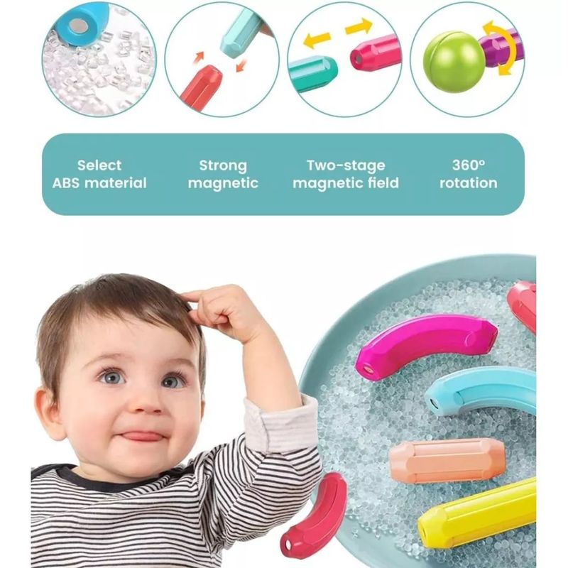 GENERICO - Bloques Magnéticos Didácticos de 75 piezas