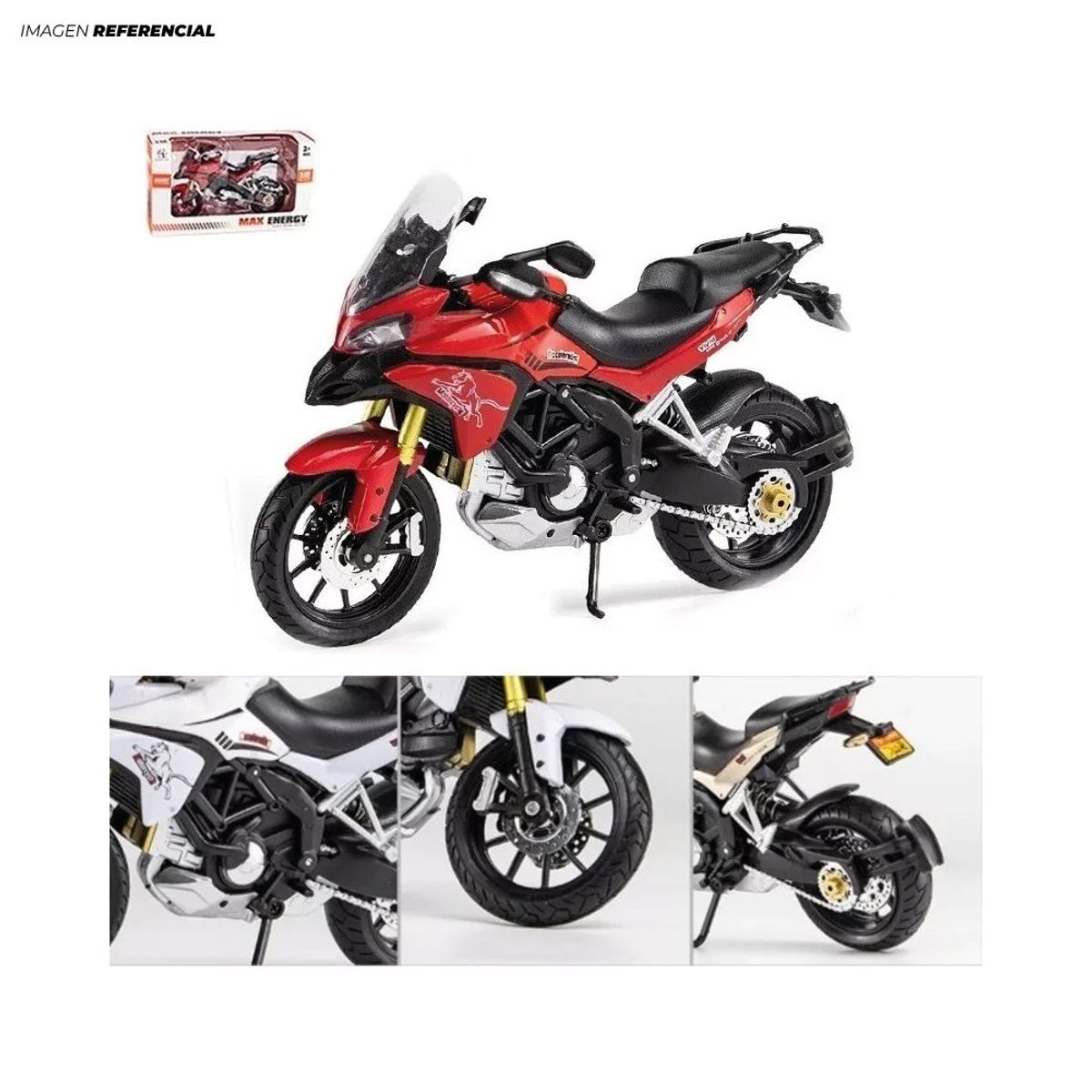 GENERICO - Juguete de Metal Moto Lineal Realista Coleccionable