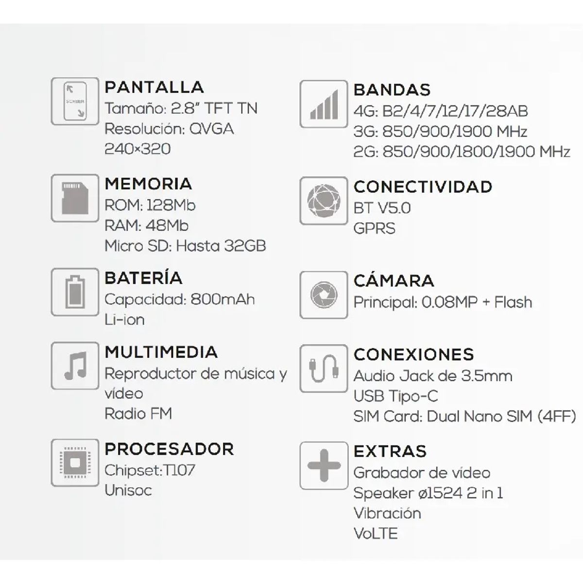 LOGIC - Logic F11L 4G Celular Básico con 4G Botón SOS Radio FM y Teclas Grandes