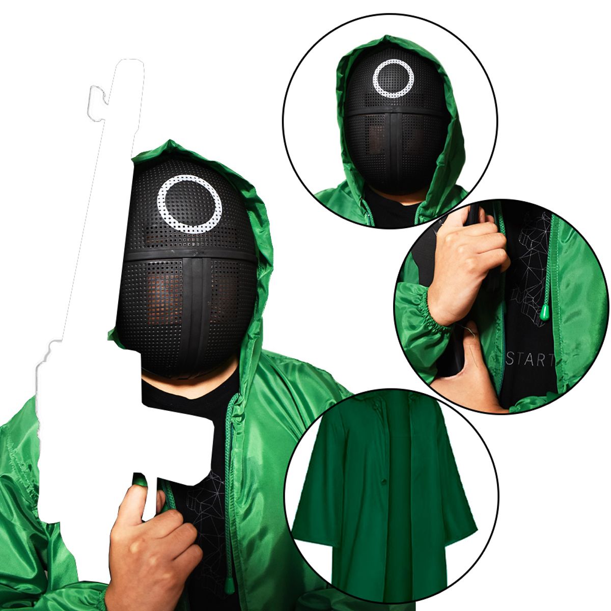 GENERICO - Disfraz Completo Máscara Soldado Talla M Halloween