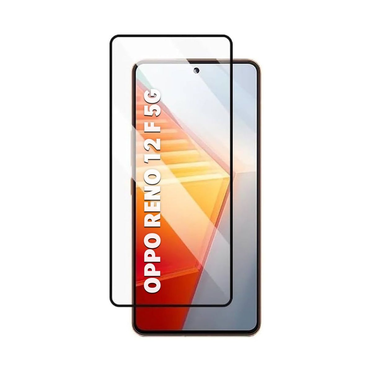 GENERICO - Mica Vidrio Templado Pantalla 3D OPPO RENO 12 F 5G TRANSP - NEGRO