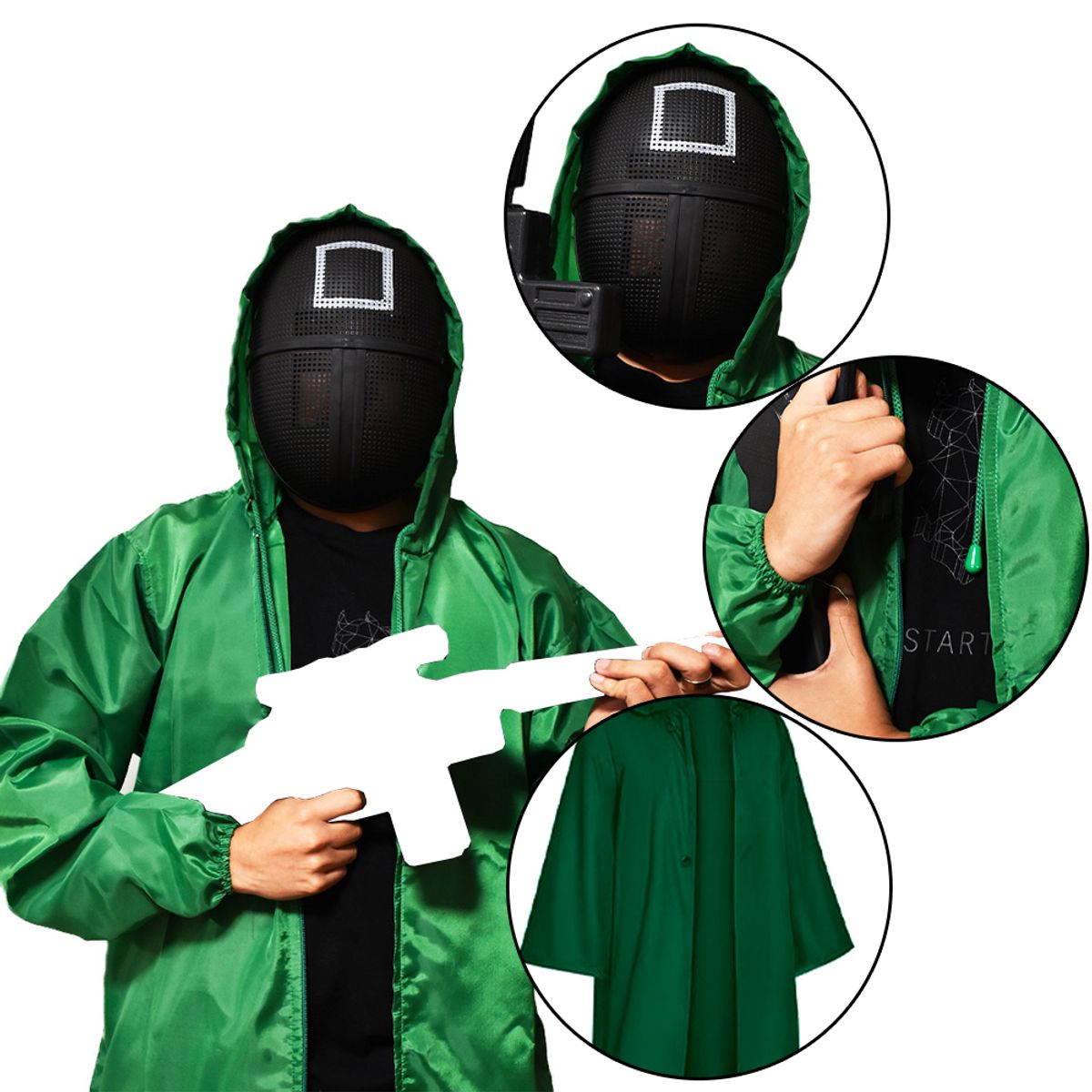 GENERICO - Disfraz Completo Máscara Soldado Talla M Halloween