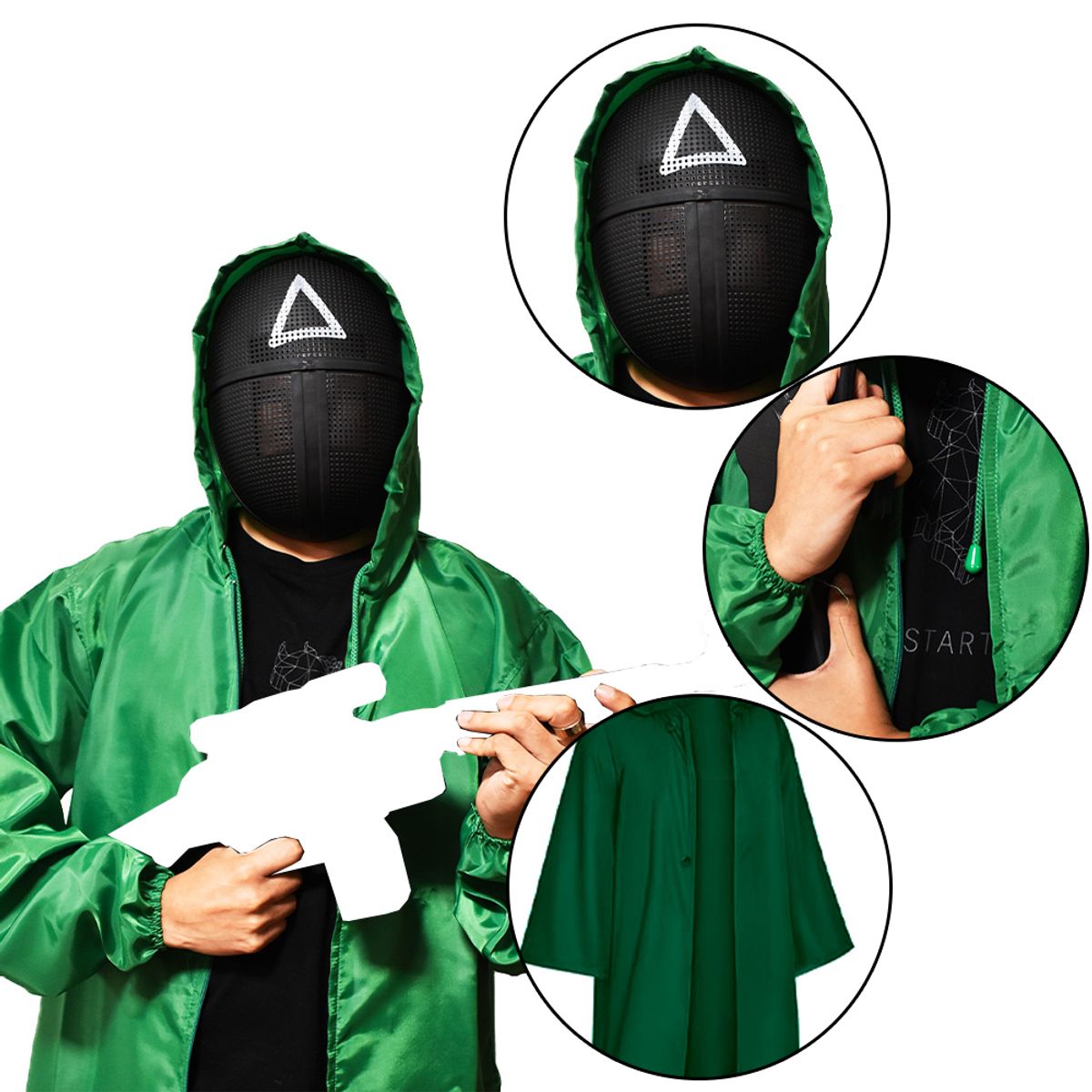 GENERICO - Disfraz Completo Máscara Soldado Talla M Halloween