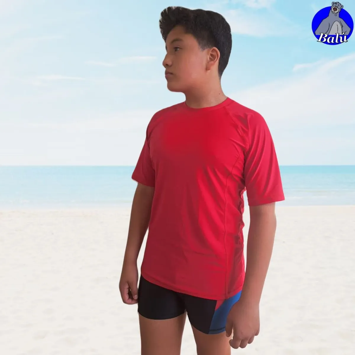 GENERICO - Polo de baño de maga corta