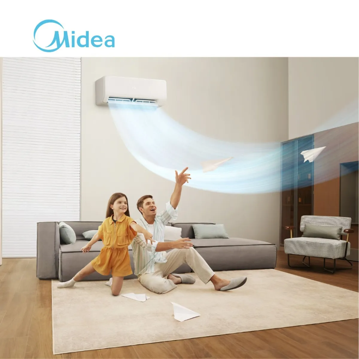 MIDEA - Aire Acondicionado Midea Split De12000 BTUH Inverter Frío Calor