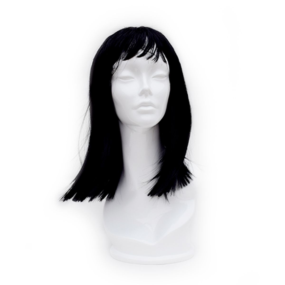 GENERICO - Peluca sintético lacio semi largo negro