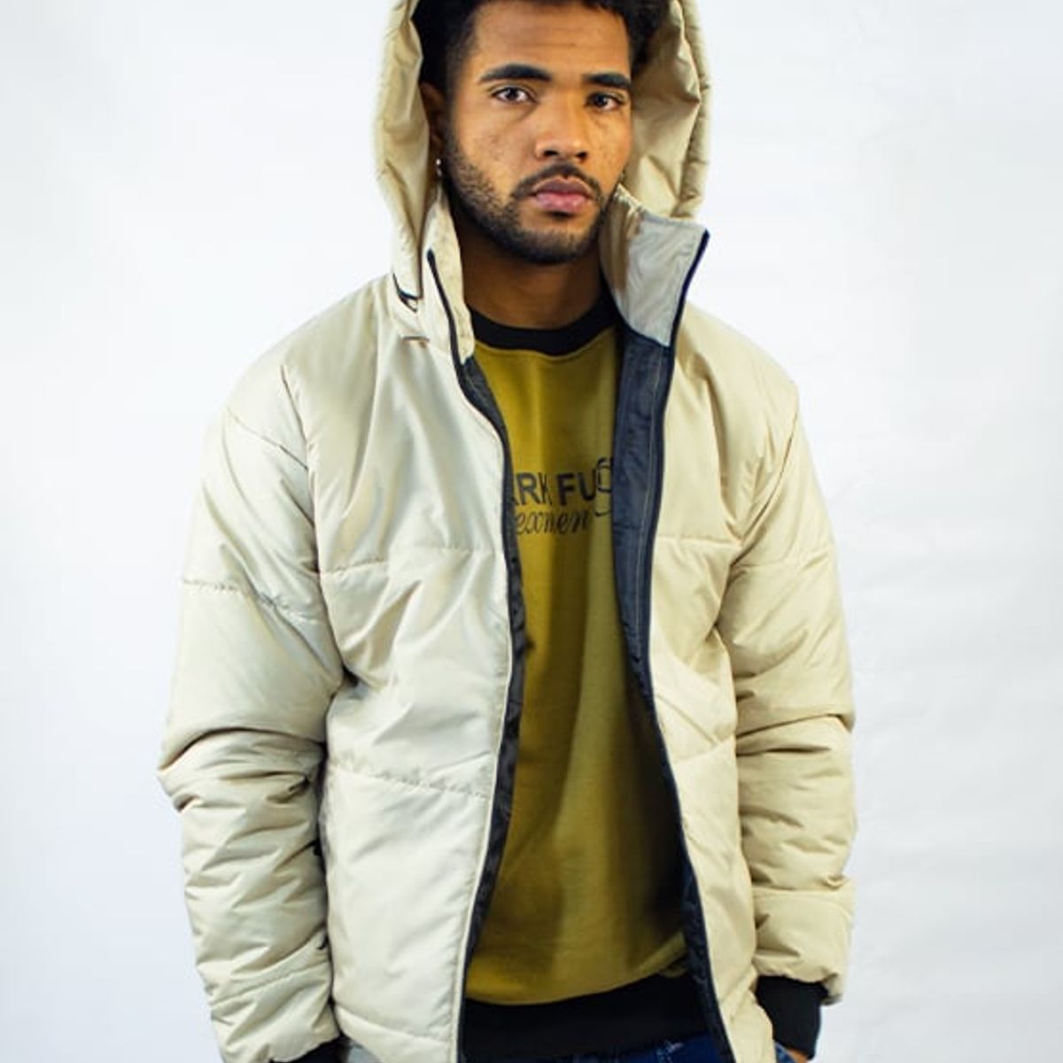 DM DEXMEN - Casaca Dexmen Capucha Convertible Beige