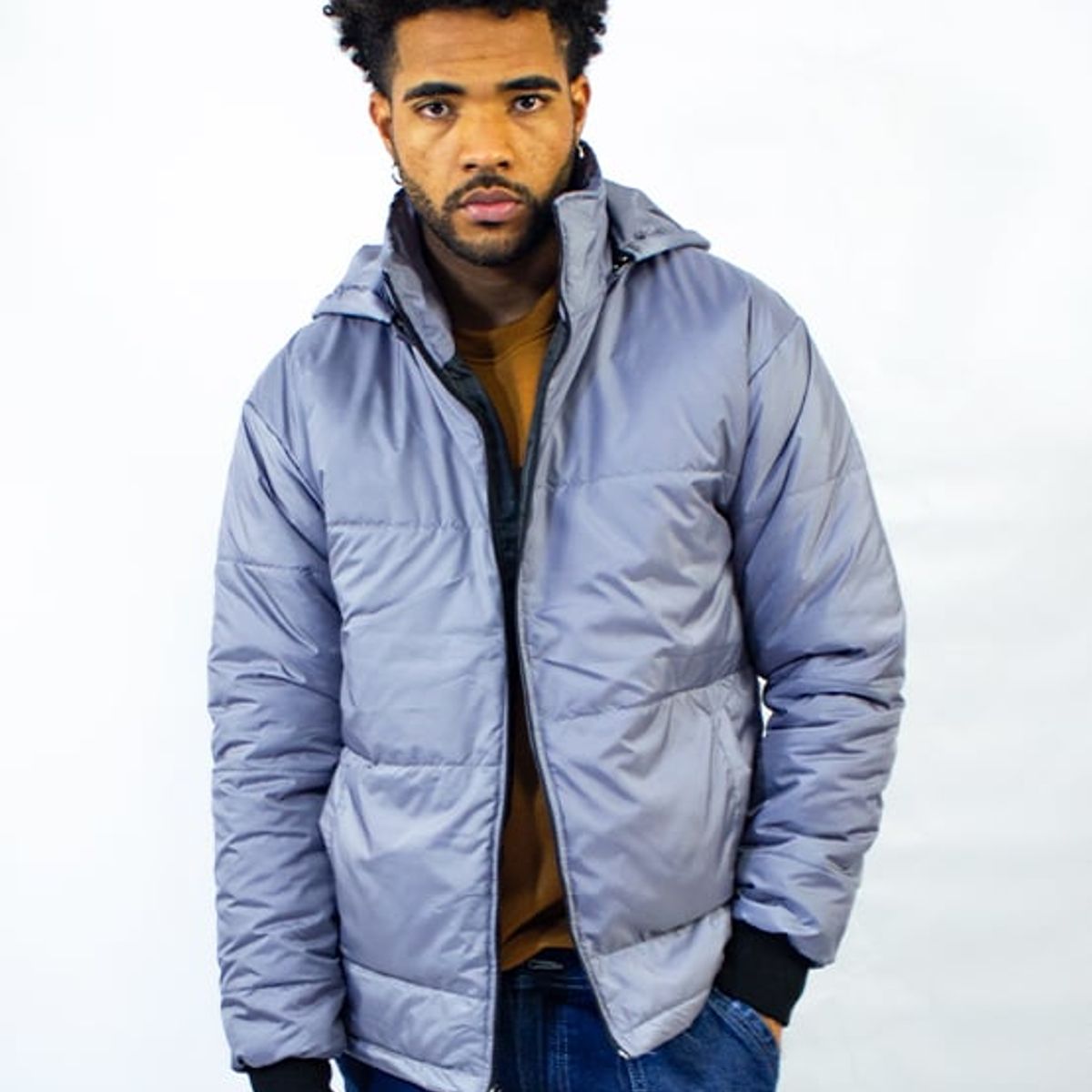 DM DEXMEN - Casaca Dexmen Capucha Convertible Gris