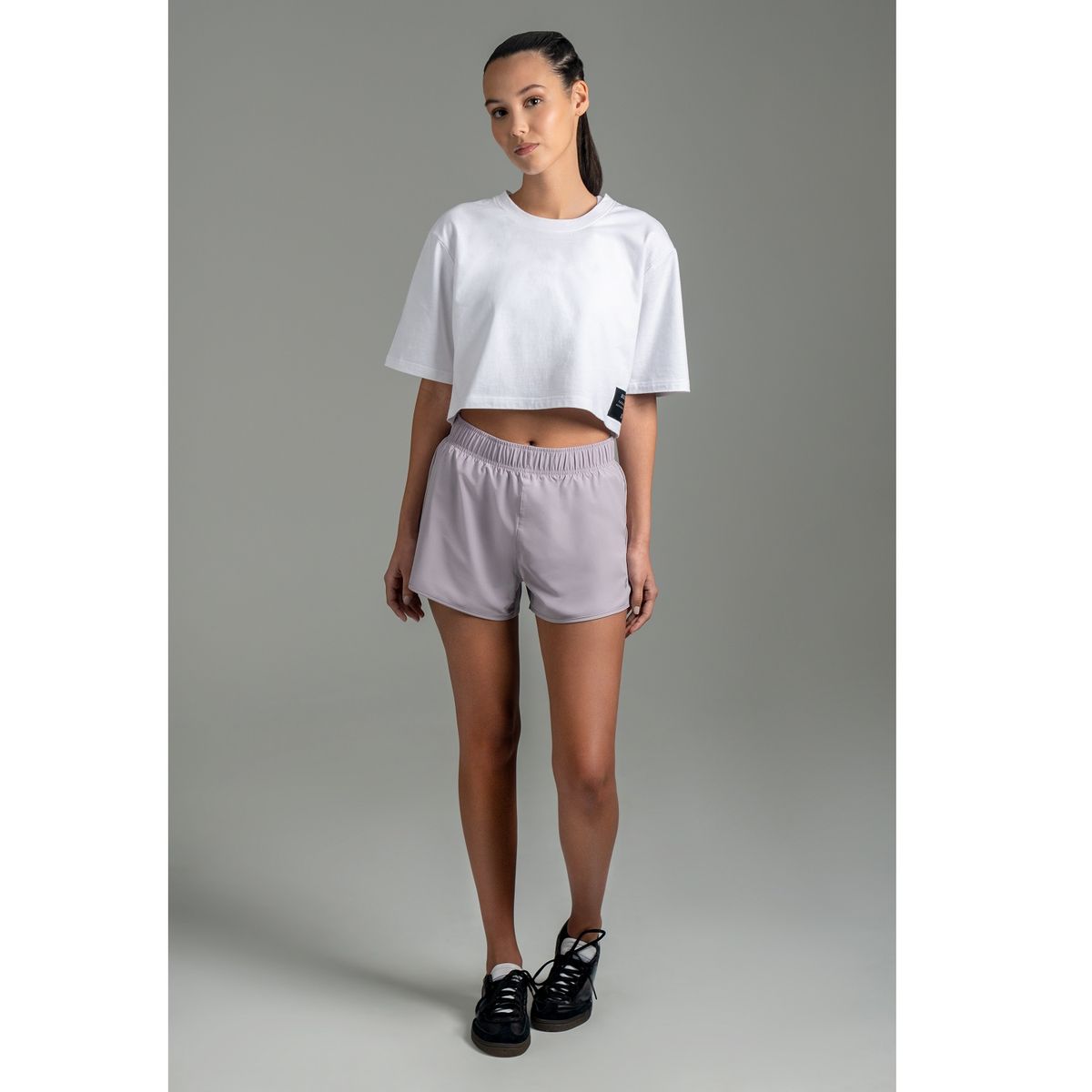 ULTIMATE - Polo Casual Crop Manga Corta para Mujer - Blanc The Blanc