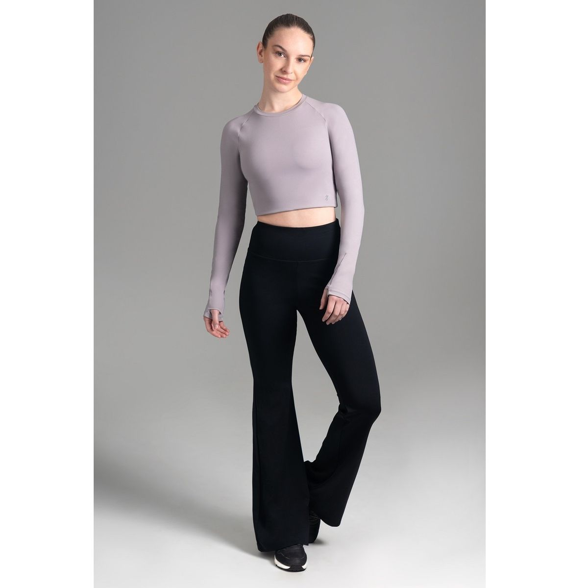 ULTIMATE - Top Deportivo Raglan Manga Larga Mujer - Cool Gray