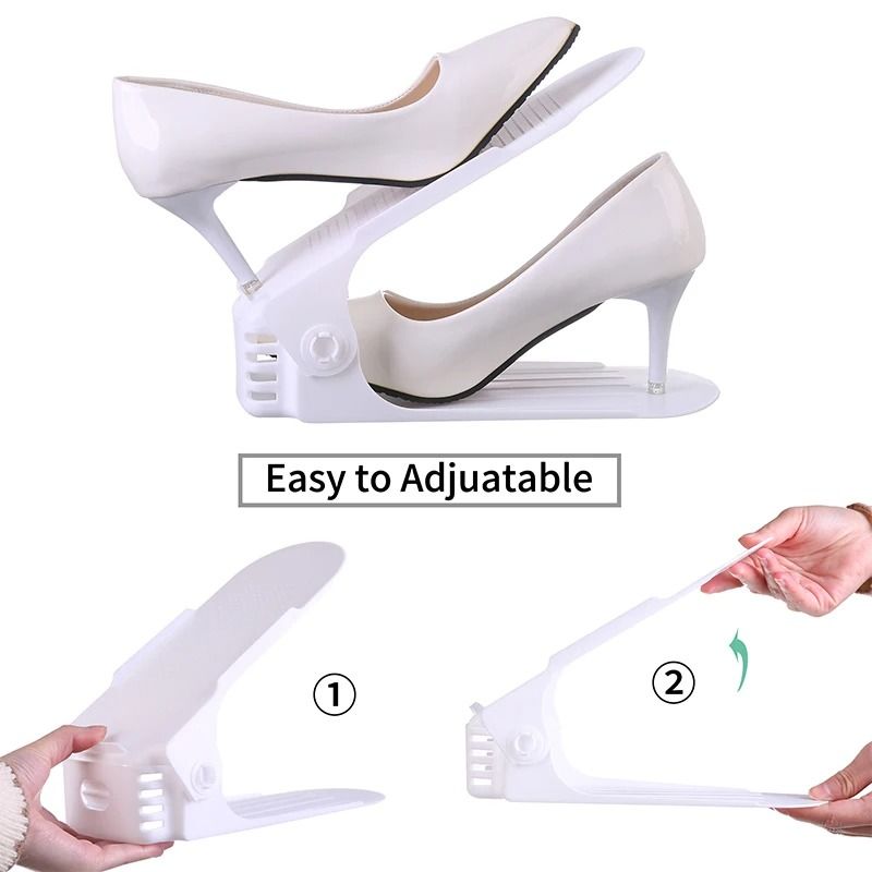 GENERICO - Pack de 6 Organizadores de Zapatos - Color Blanco