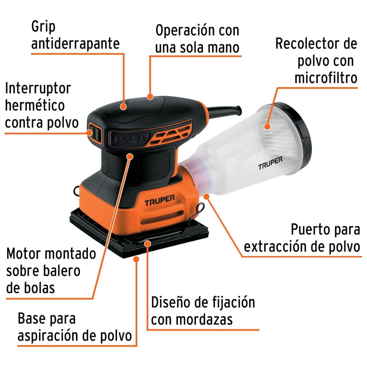 TRUPER - Combo lijadora orbital 240w y sierra caladora 750w -Truper