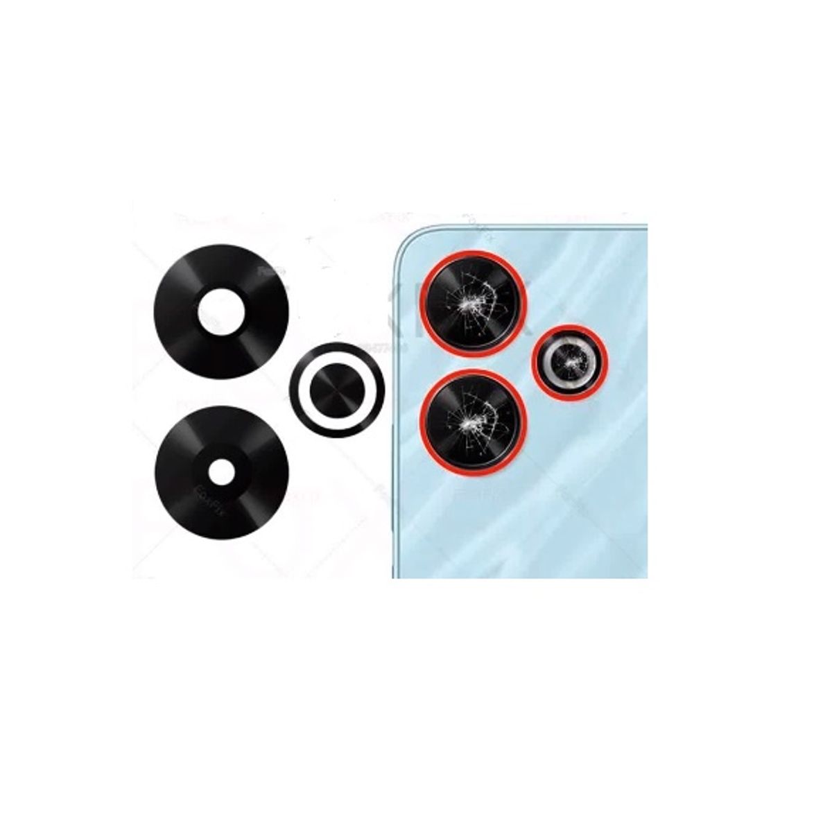 GENERICO - Repuesto lente Vidrio de cámara Xiaomi Redmi 13 4G y 5G