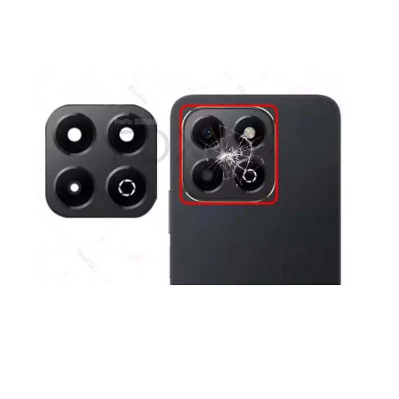 GENERICO - Repuesto lente Vidrio de cámara Honor X6B Color Negro