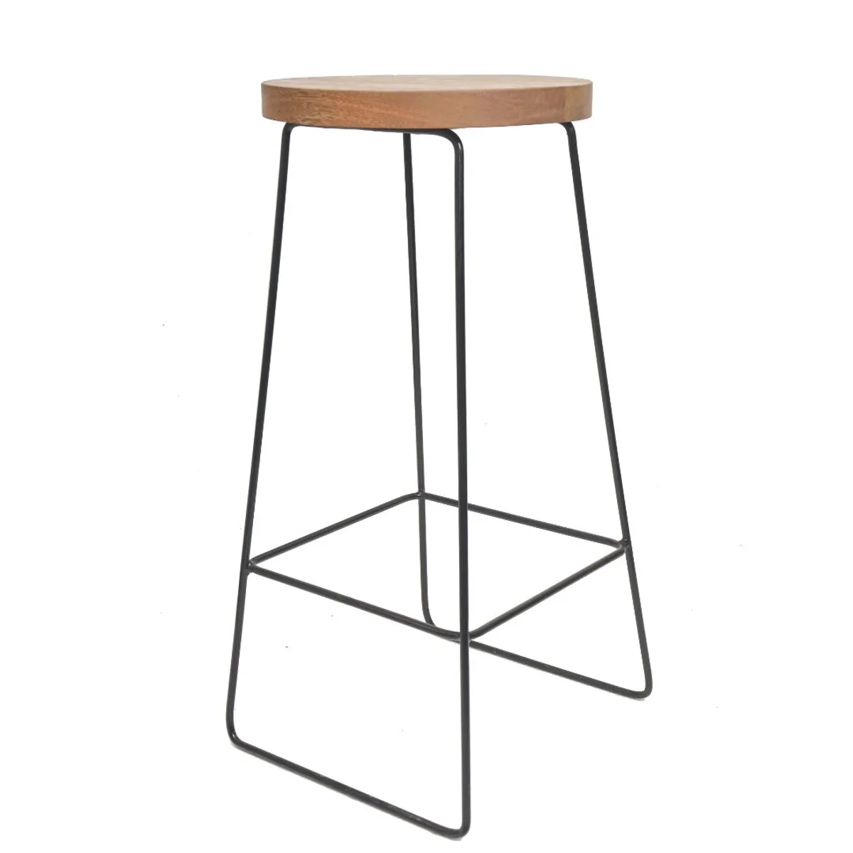 GENERICO - SET X3 Und Banco de Metal Fijo Boho Negro