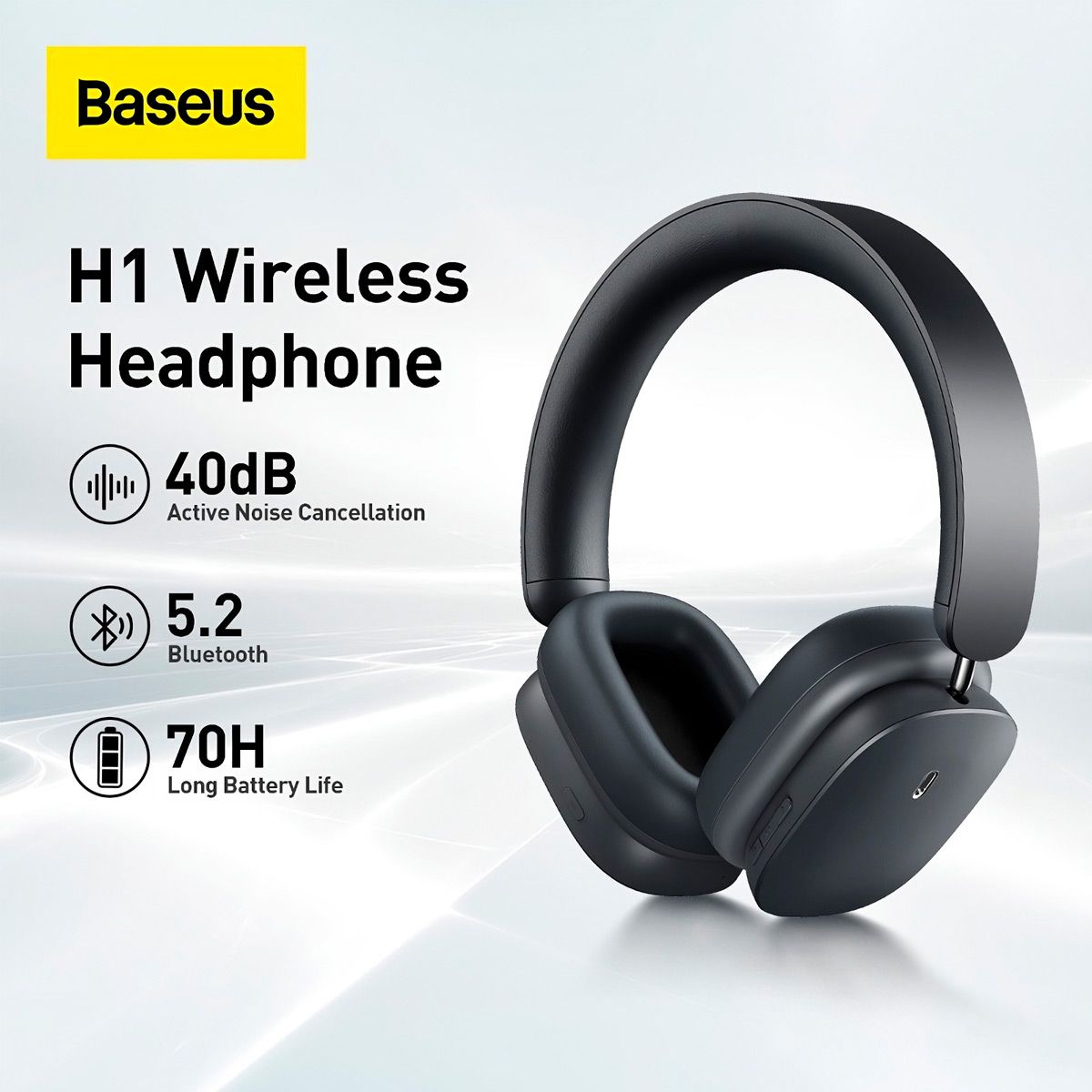 BASEUS - Audifono Baseus H1 Bowie Noice Cancelling 70H