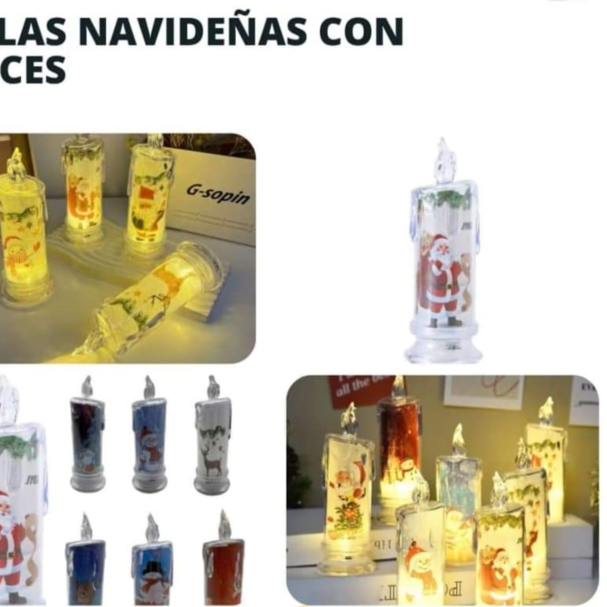 GENERICO - Luces de vela LED Navidad - blanca cálida luz nocturnaUNIDAD
