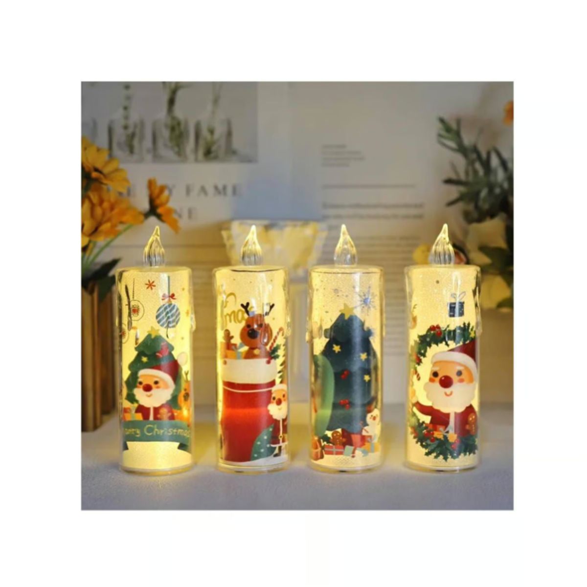 GENERICO - Luces de vela LED Navidad pack x3