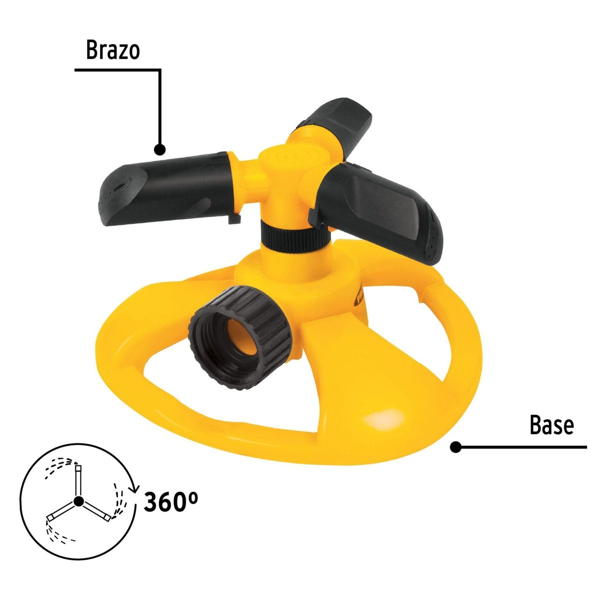 TRUPER - KIT manguera de riego 10 metros, regador aspersor mariposa, TRUPER