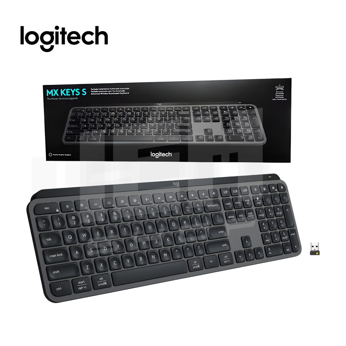 LOGITECH - Teclado Inalámbrico Logitech MX Keys S Español Grafito