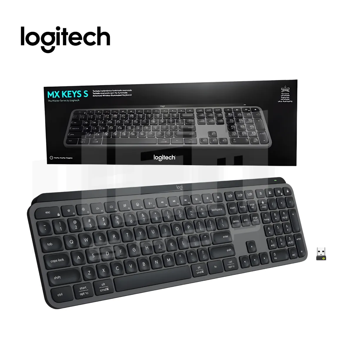 LOGITECH - Teclado Inalámbrico Logitech MX Keys S Español Grafito