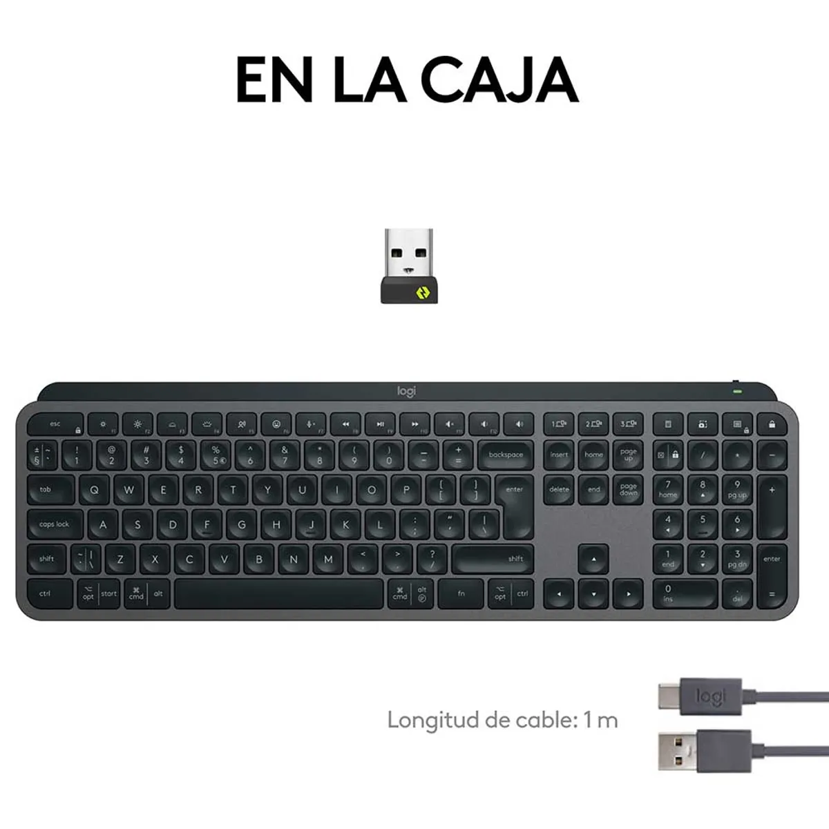 LOGITECH - Teclado Inalámbrico Logitech MX Keys S Español Grafito