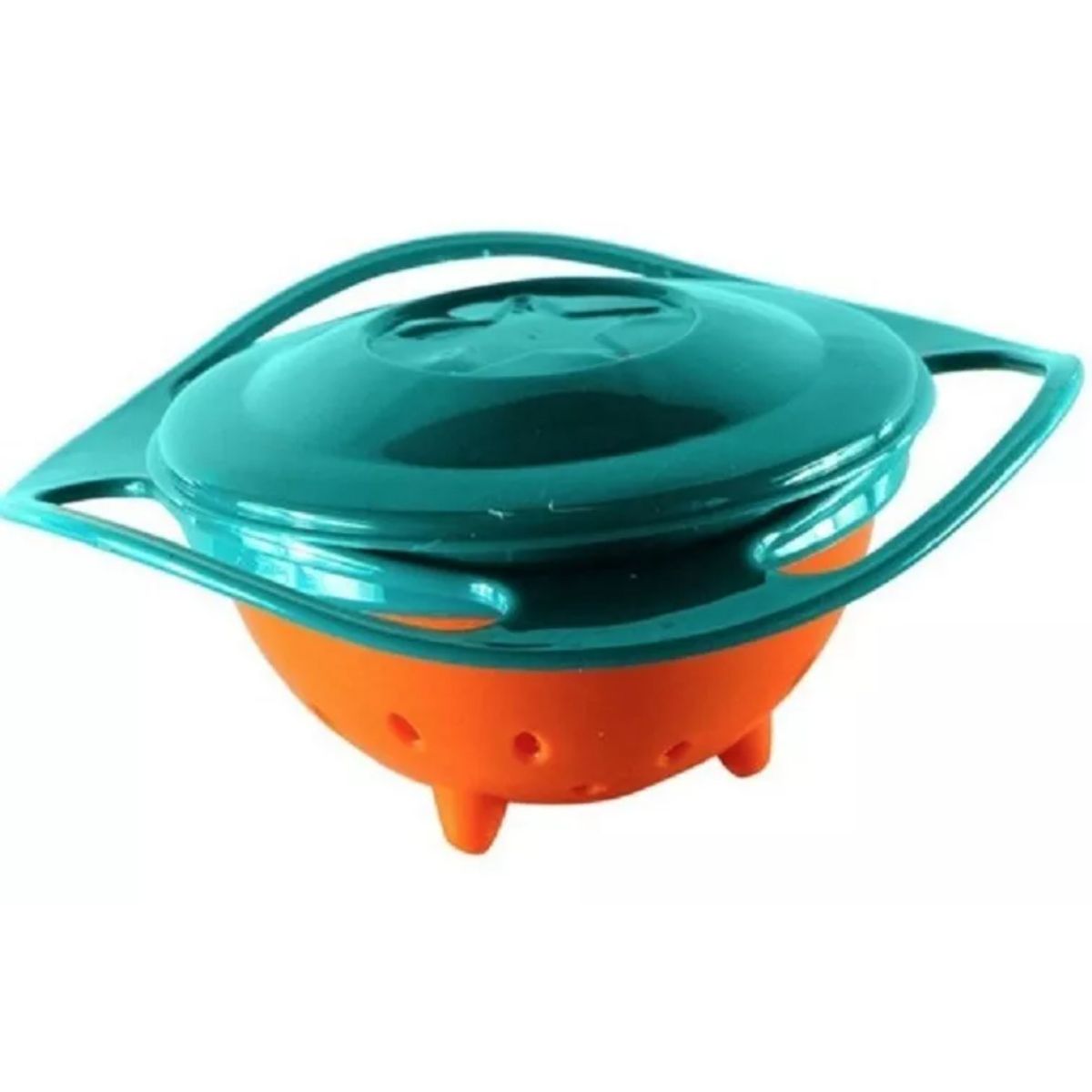 GENERICO - PLATO GIRATORIO ANTI DERRAME NIÑOS Y BEBÉS 360° VERDE