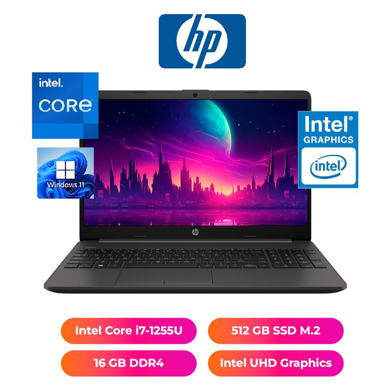 HP - LAPTOP HP 250 G9 15 INTEL CORE i7-1255U 16GB RAM 512GB SSD
