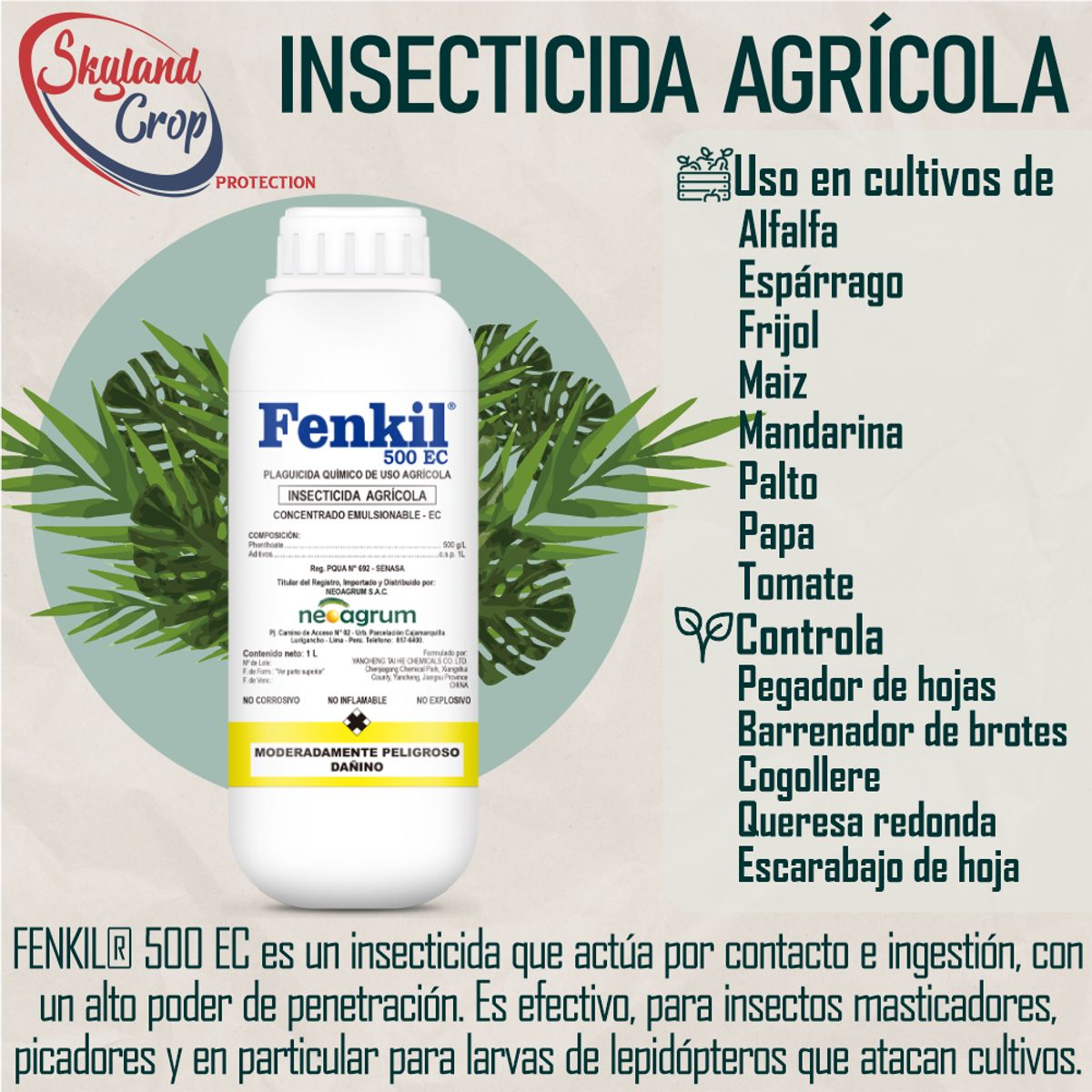 GENERICO - FENKIL 500EC 1L  INSECTICIDA AGRICOLA