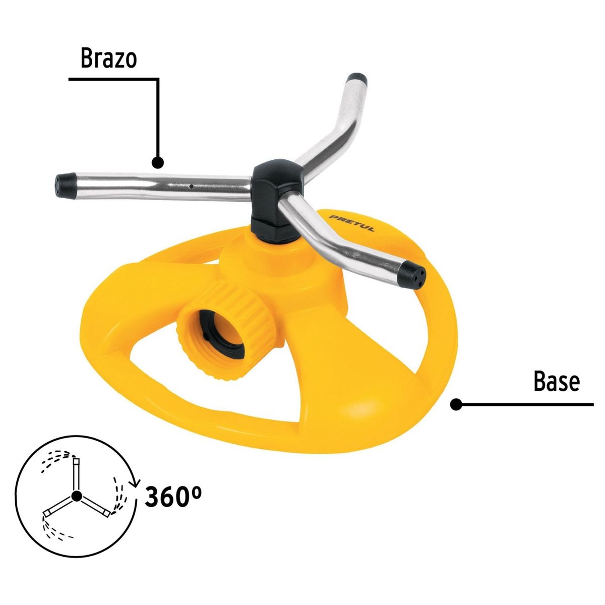 TRUPER - KIT regador aspersor mariposa manguera de riego 10 metros, TRUPER