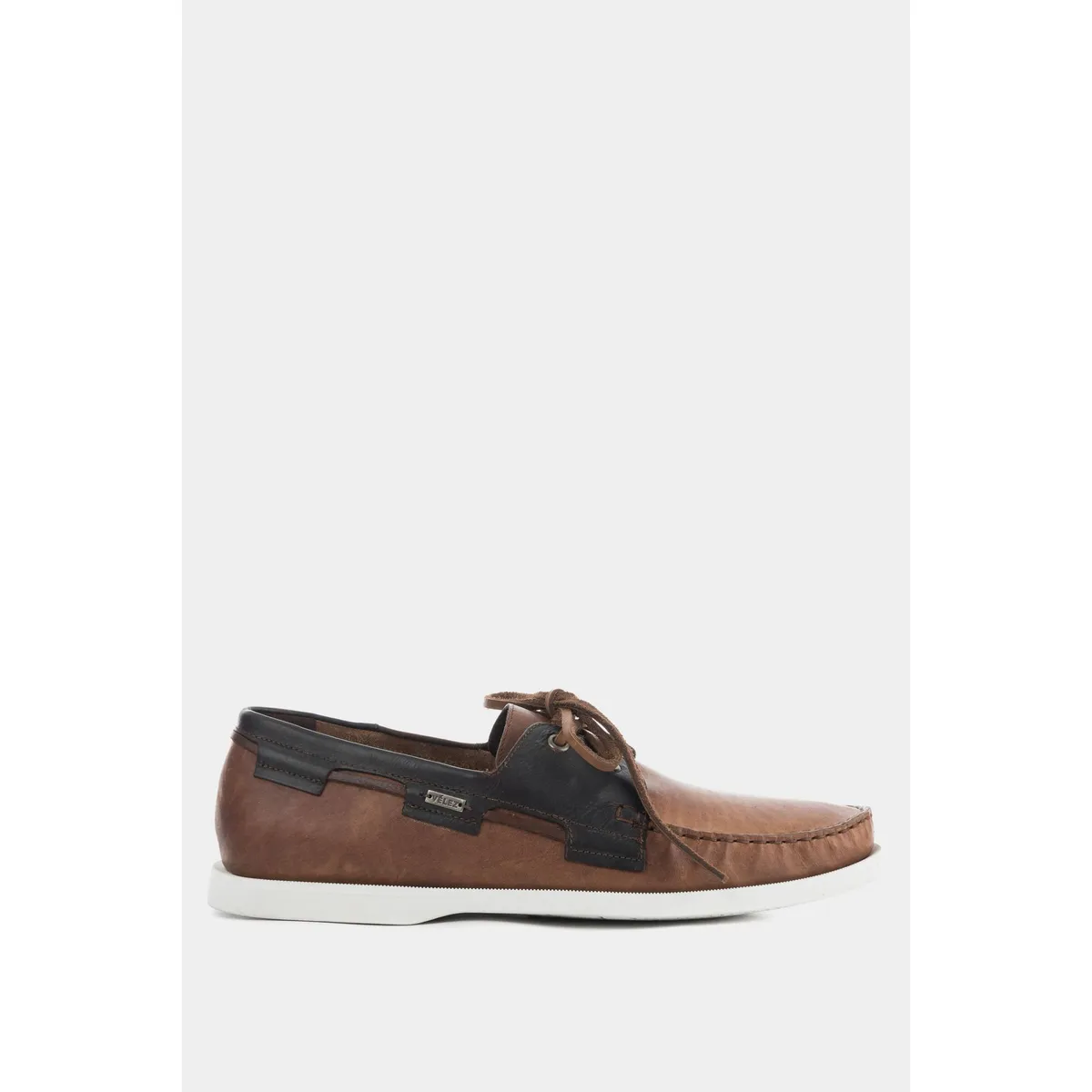 VELEZ - Vélez Zapatos Cordón De Cuero Contrastes Canela
