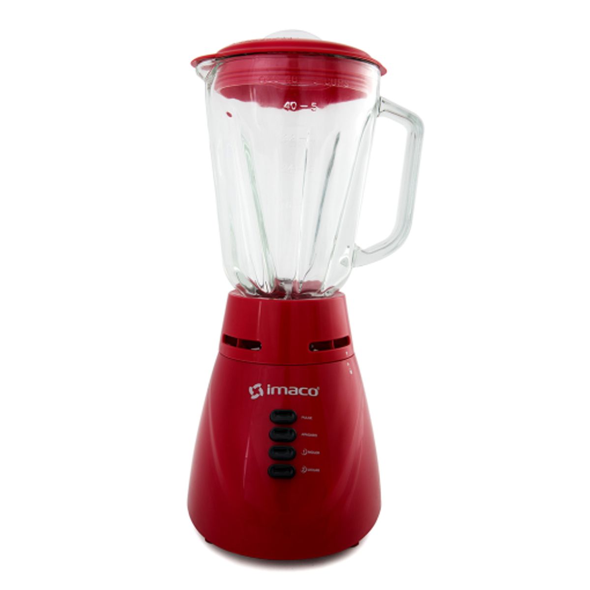 IMACO - Licuadora Imaco 125L cVaso de Vidrio BL4125VR  Rojo