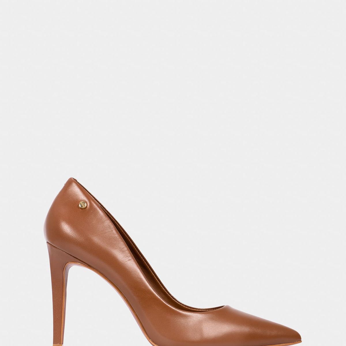 VELEZ - Vélez Tacones Cerrados De Cuero Liso Miel