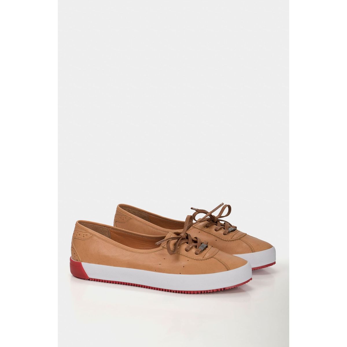 VELEZ - Vélez Tenis Planos Atenas De Cuero Para Mujer Casual Miel