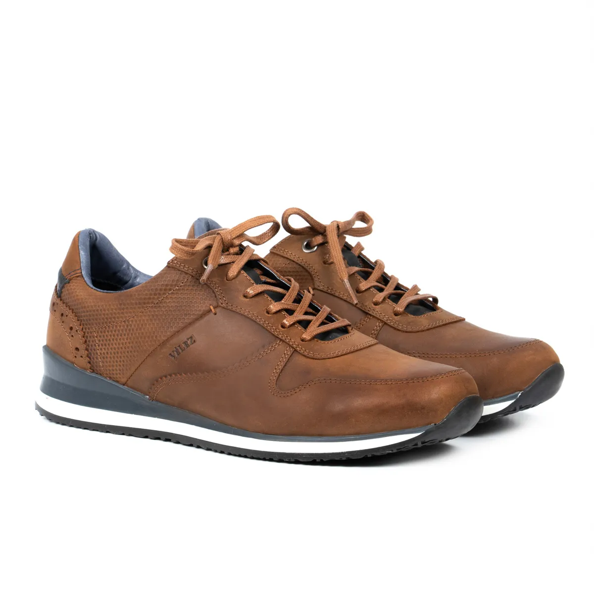 Velez - Vélez Zapatillas Casual Cooper Cuero Vintage Brandy