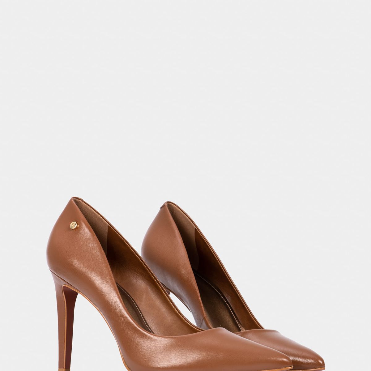 VELEZ - Vélez Tacones Cerrados De Cuero Liso Miel