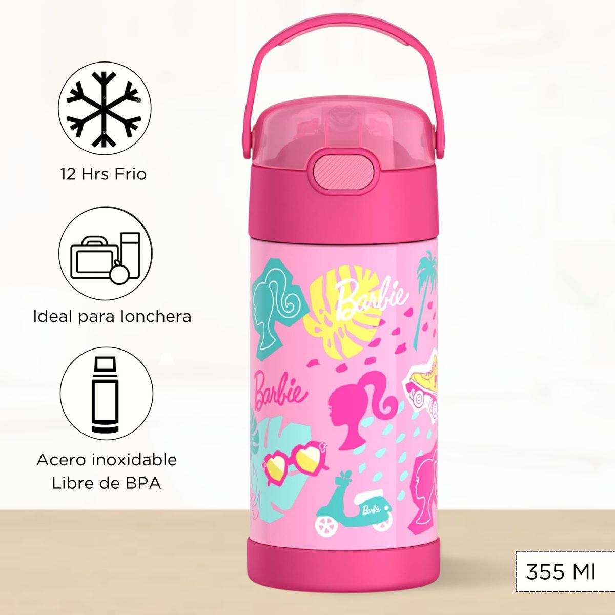 THERMOS - Tomatodo Térmico para Niña Funtainer 355 Ml