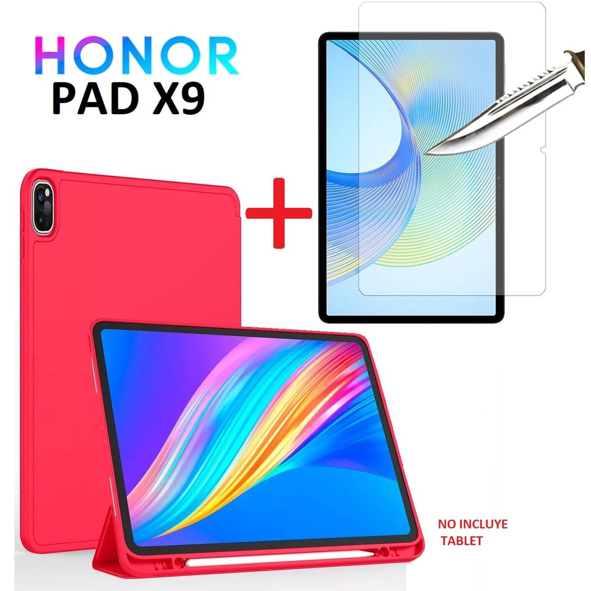 GENERICO - Funda Porta Pencil + Mica de Vidrio para Honor Pad X9 11.5 Case Smart