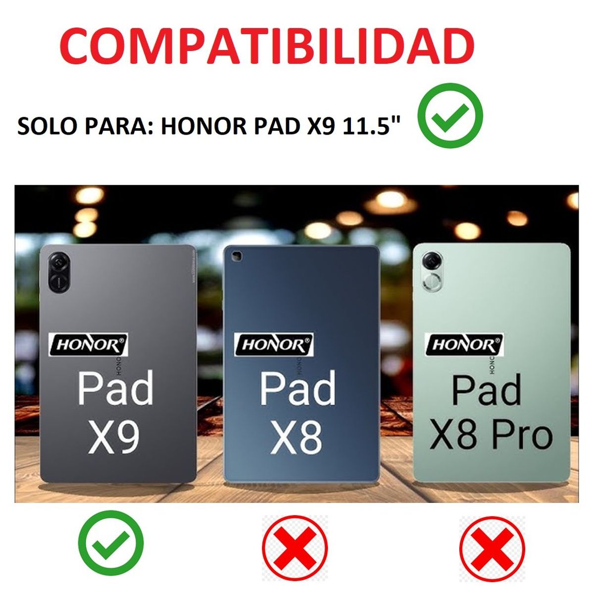 GENERICO - Funda Porta Pencil + Mica de Vidrio para Honor Pad X9 11.5 Case Smart