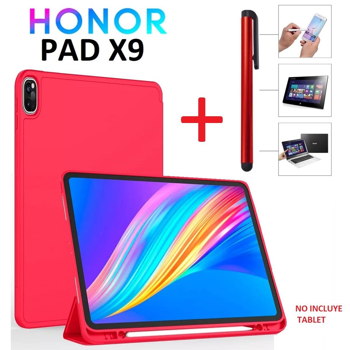 GENERICO - Funda Porta Pencil + Lapiz Tactil para Honor Pad X9 11.5 Case Smart