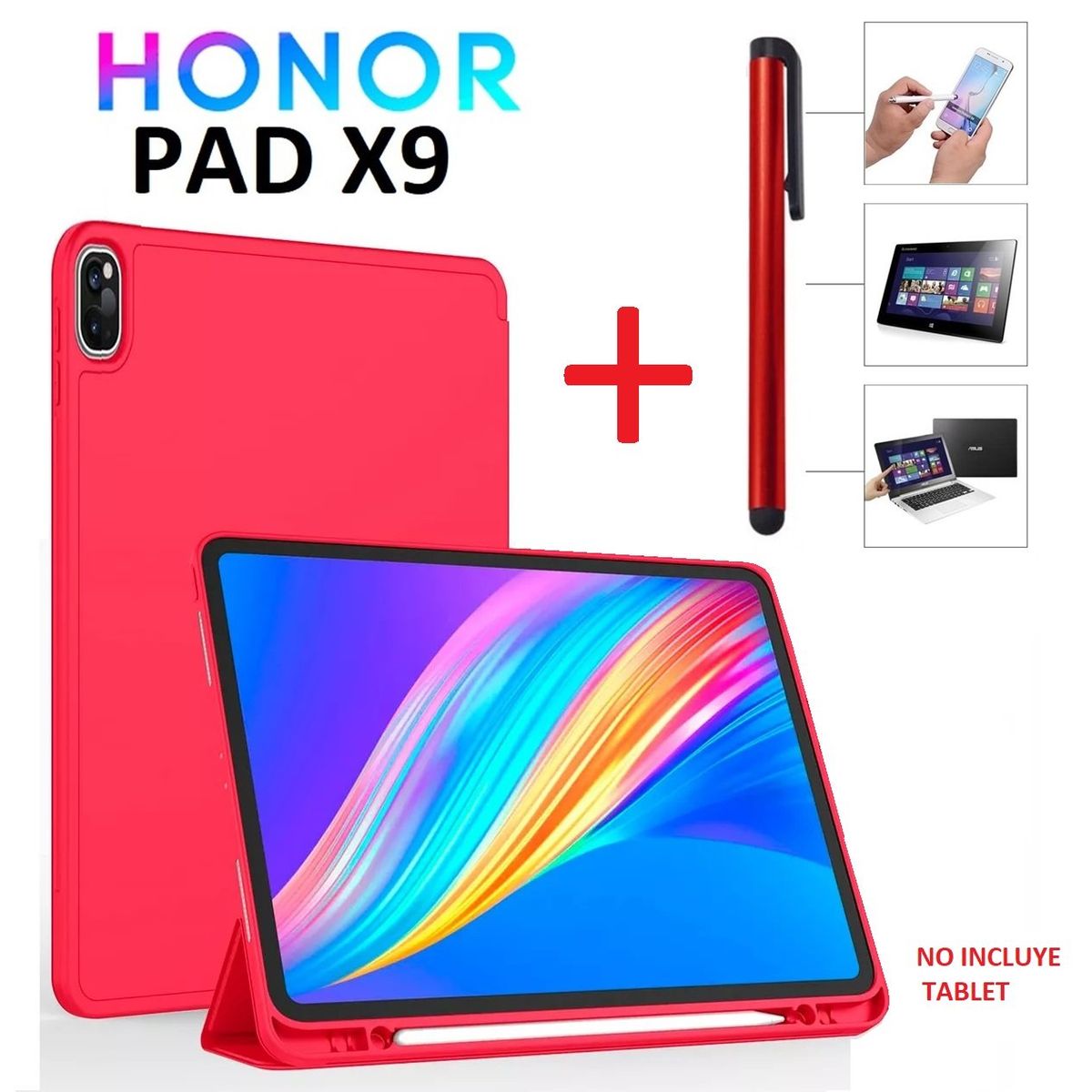 GENERICO - Funda Porta Pencil + Lapiz Tactil para Honor Pad X9 11.5 Case Smart